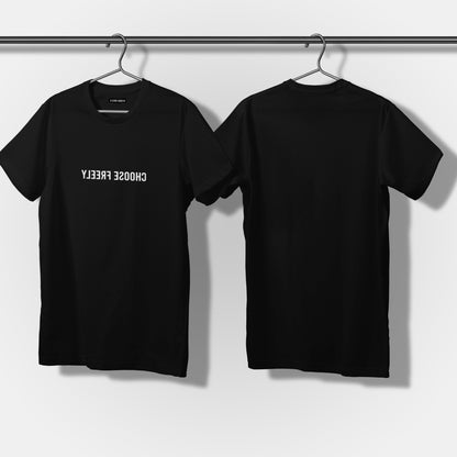 【予約商品】CHOOSE FREELY 反転ロゴデザイン オーバーサイズ Tシャツ