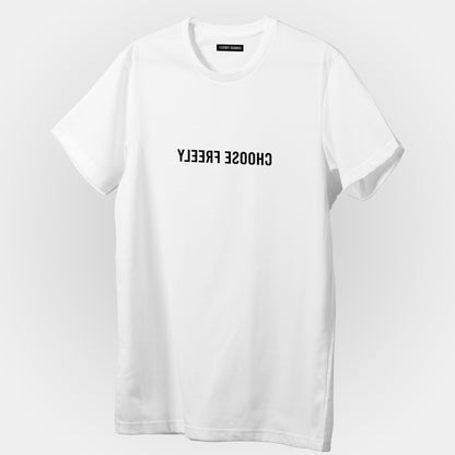 【予約商品】CHOOSE FREELY 反転ロゴデザイン オーバーサイズ Tシャツ