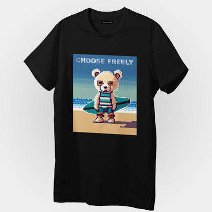 【予約商品】Pixel Art Surfer Bear オーバーサイズ Tシャツ