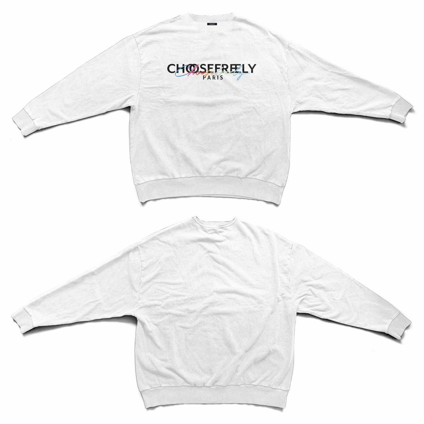 【予約商品】CHOOSE FREELY PARIS Colorful LOGO トレーナー