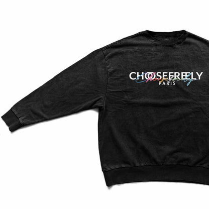 【予約商品】CHOOSE FREELY PARIS Colorful LOGO トレーナー