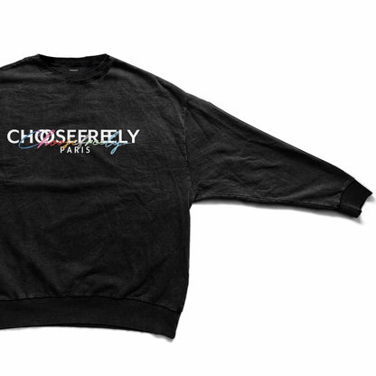 【予約商品】CHOOSE FREELY PARIS Colorful LOGO トレーナー