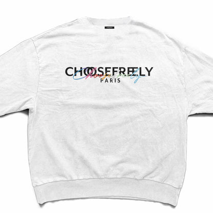 【予約商品】CHOOSE FREELY PARIS Colorful LOGO トレーナー