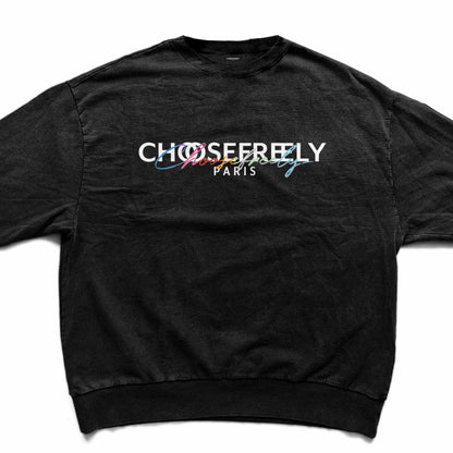 【予約商品】CHOOSE FREELY PARIS Colorful LOGO トレーナー