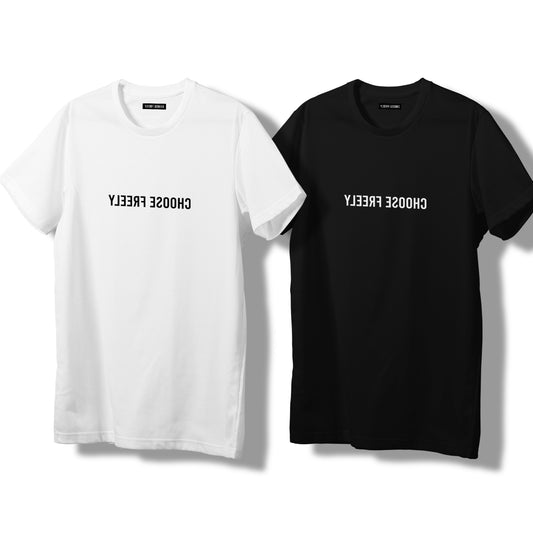 【予約商品】CHOOSE FREELY 反転ロゴデザイン オーバーサイズ Tシャツ