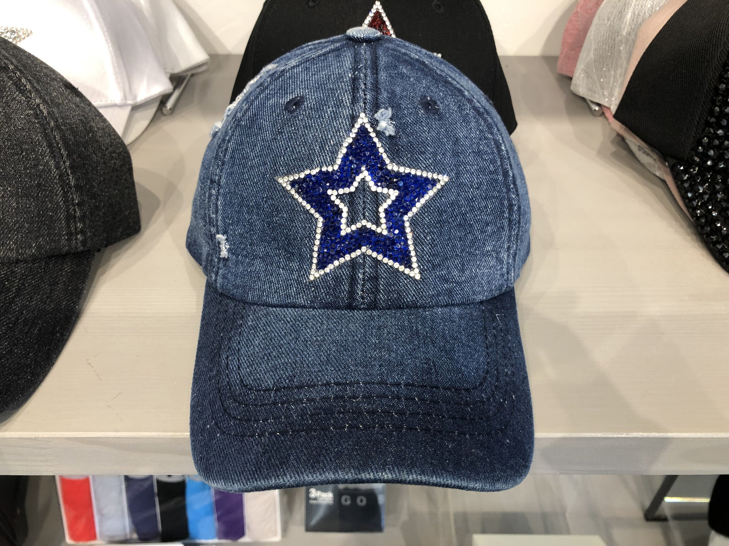 Rhinestone Star_Denim Cap