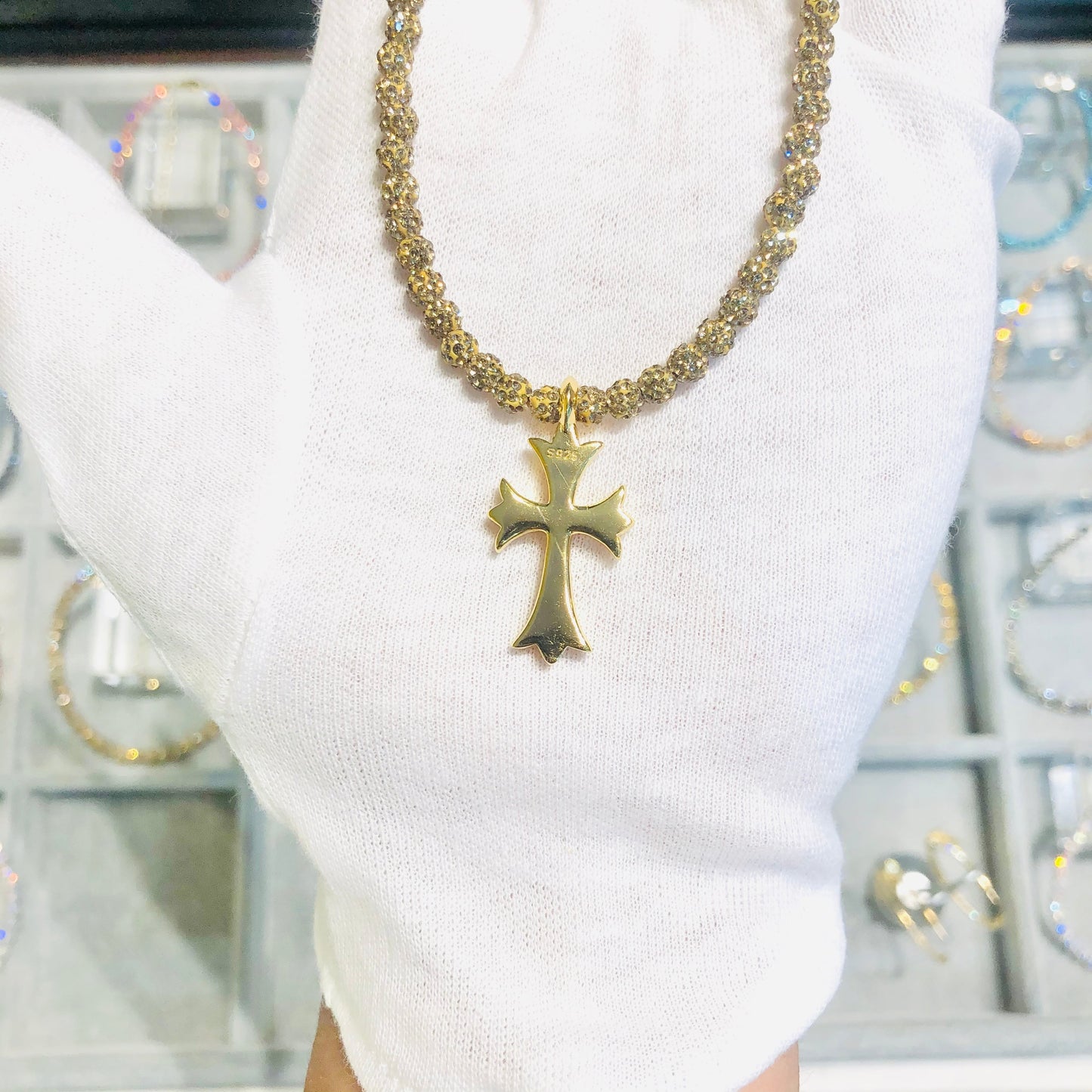 Rhinestone_Necklace_Cross (Large) Top