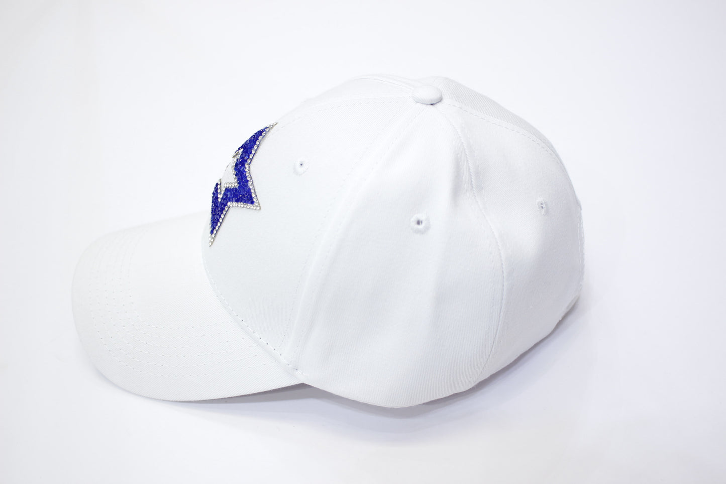 Rhinestone Star Cap_White