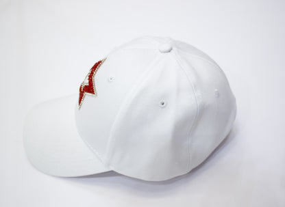 Rhinestone Star Cap_White