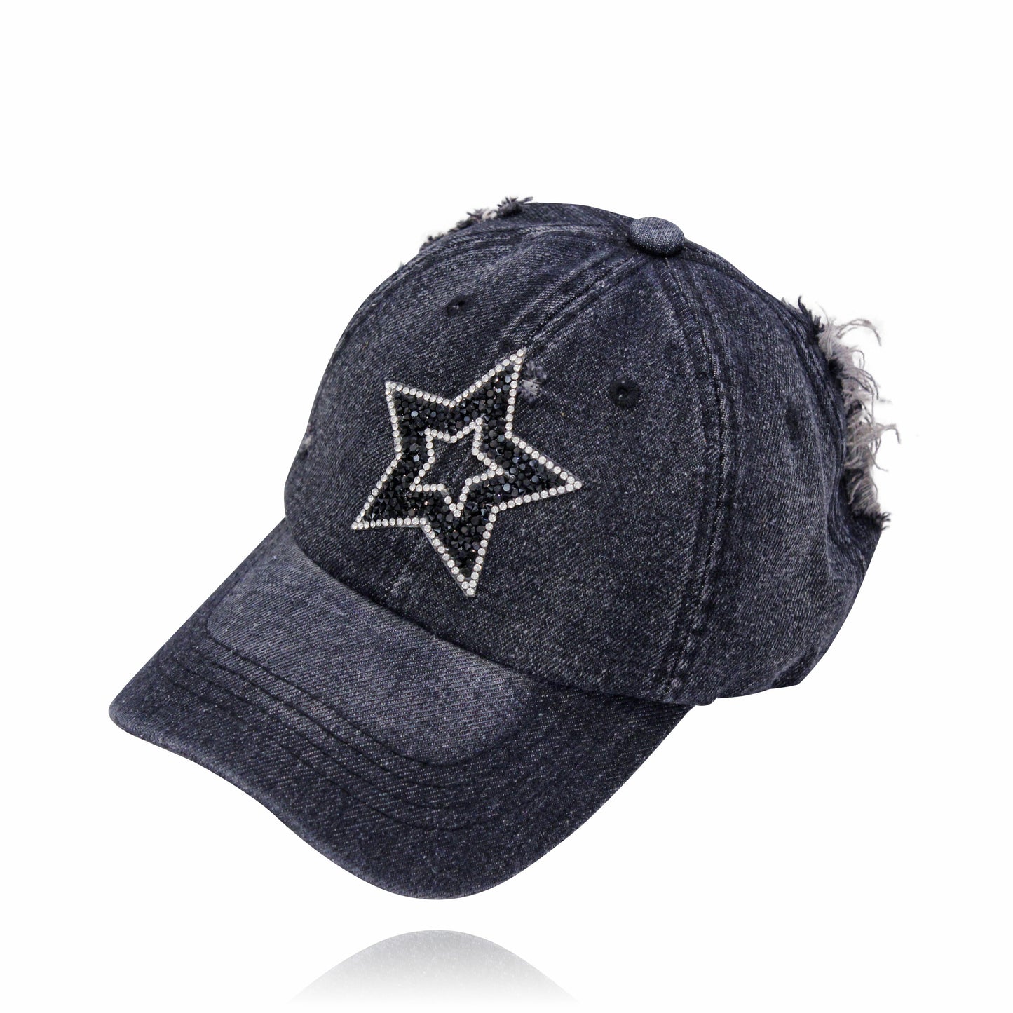 Rhinestone Star_Denim Cap