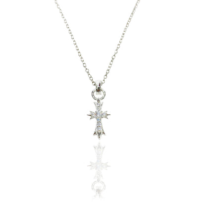 Cross Chain Necklace_Cross Top_Silver