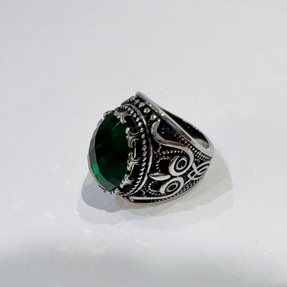 Greenstone_Vintage Ring_Silver