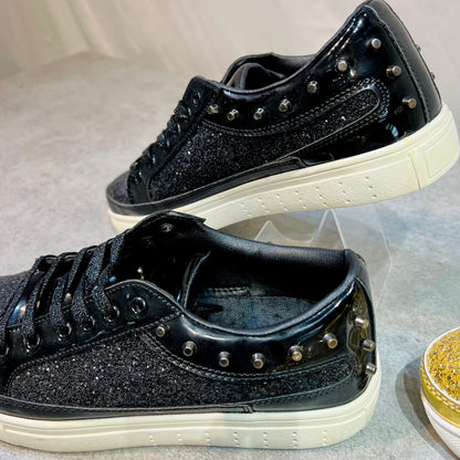 lame glitter sneakers