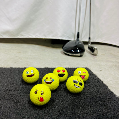 Emoji design _ golf ball _ 6 ball set