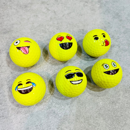 Emoji design _ golf ball _ 6 ball set