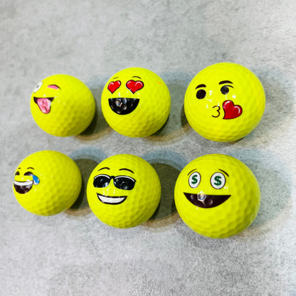 Emoji design _ golf ball _ 6 ball set