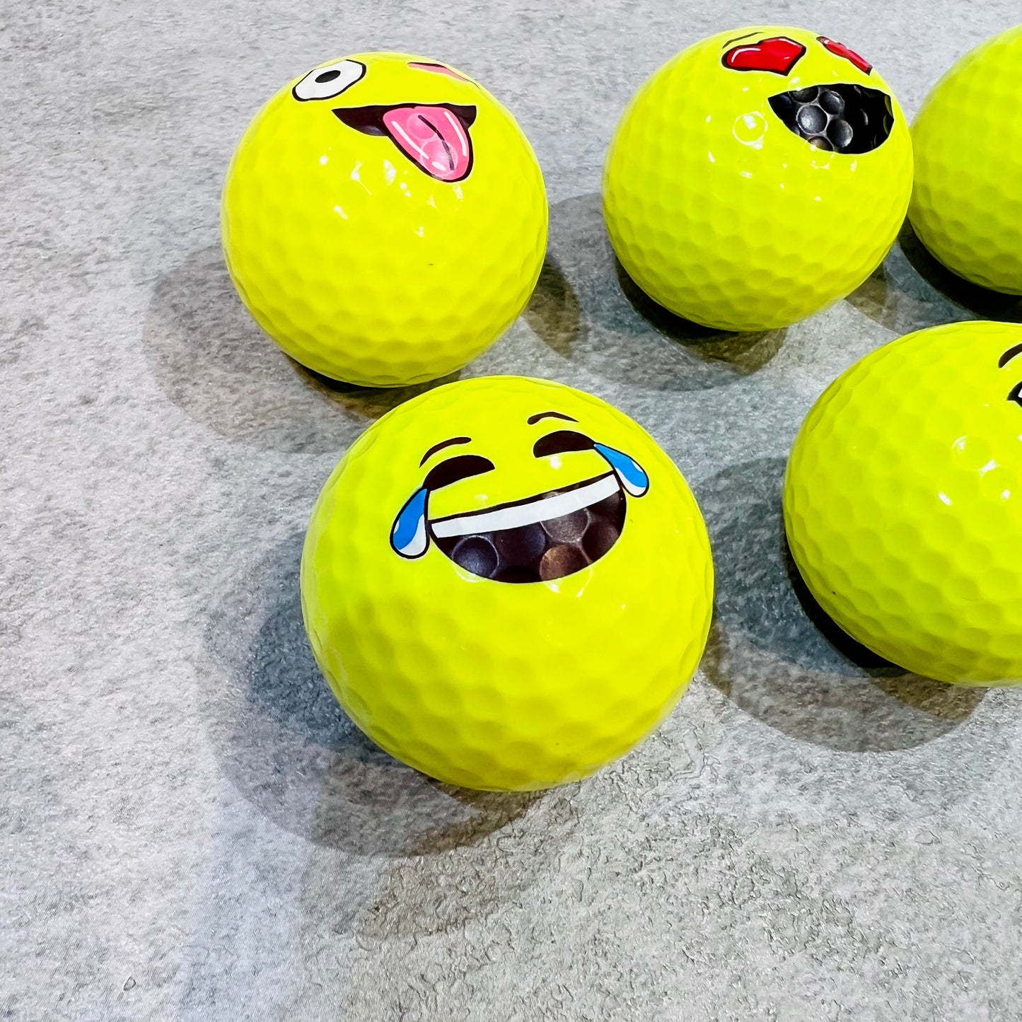 Emoji design _ golf ball _ 6 ball set