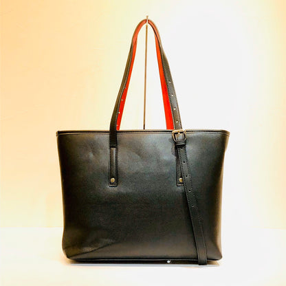 Studded Tote Bag_Black_☆Black