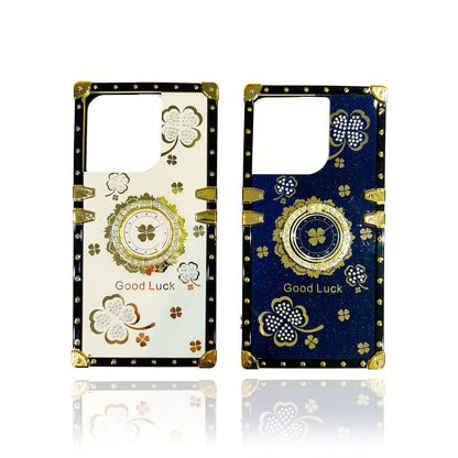 iPhone14pro Case_Lucky Clover_Rhinestone