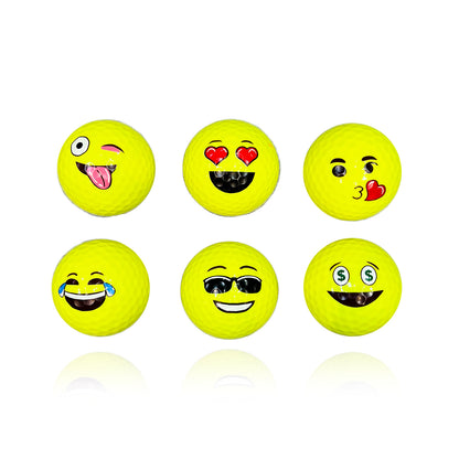 Emoji design _ golf ball _ 6 ball set