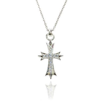 Cross Chain Necklace_Cross Top_Silver