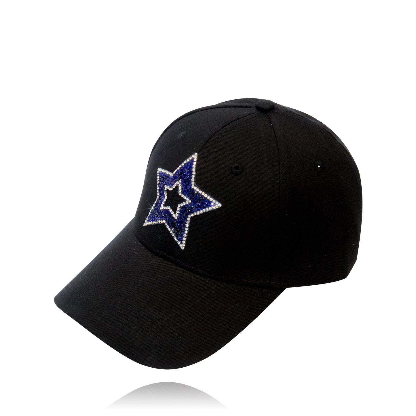 Rhinestone Star Cap_Black